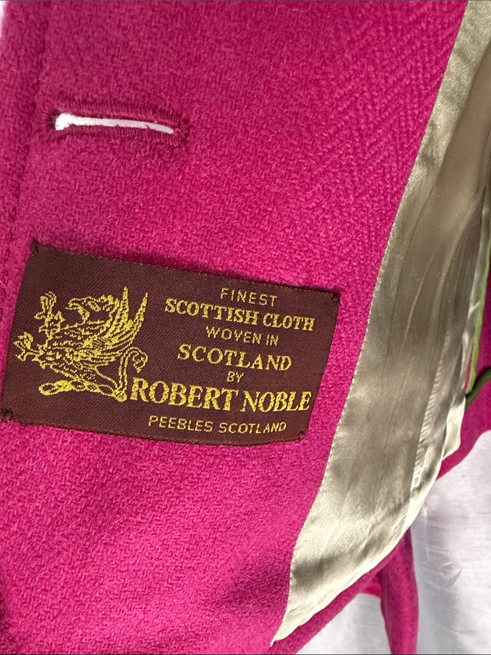 J Crew Robert Noble Scottish Wool Blazer Hot Pink Original Garment Bag Womens 10 - Picture 7 of 13